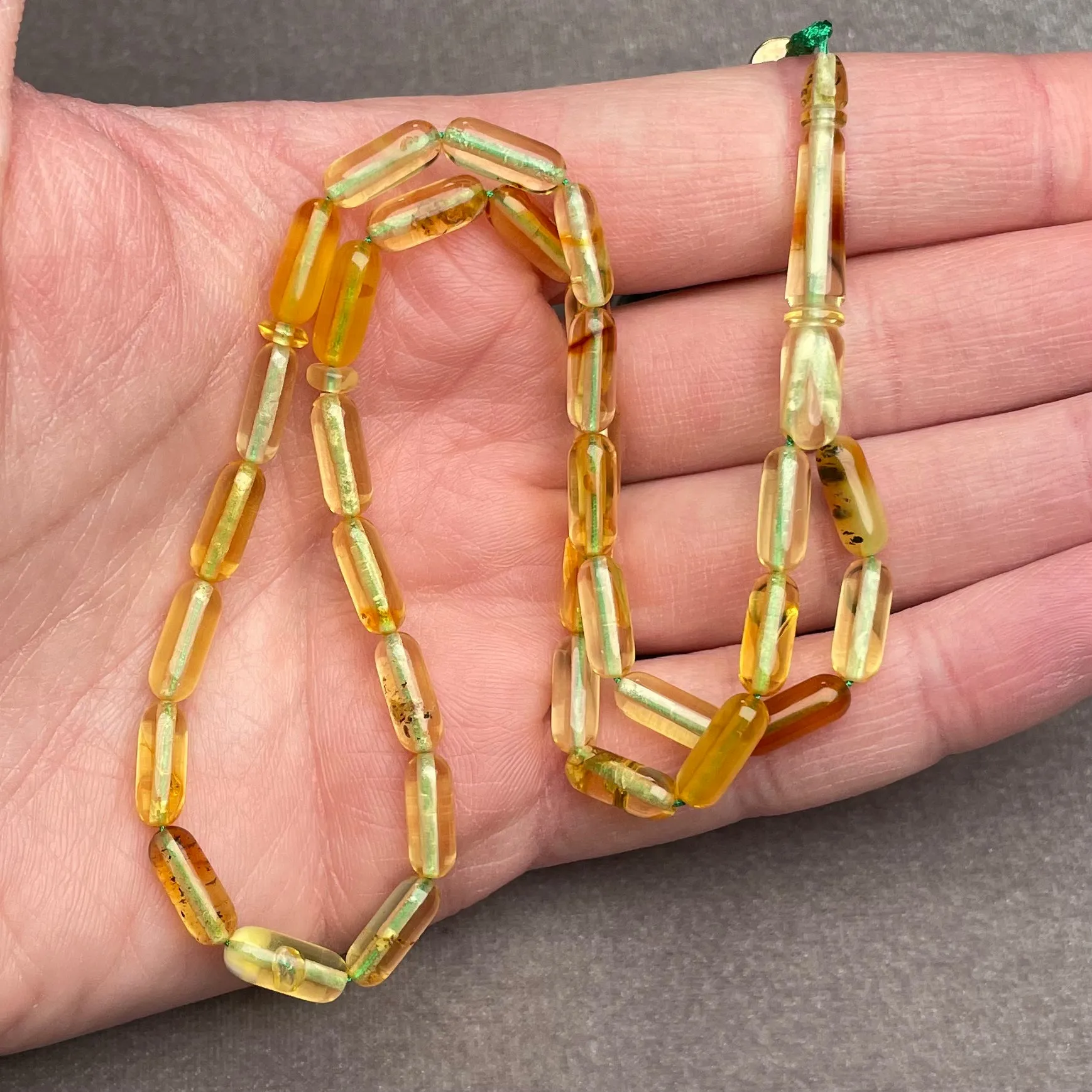 TRANSPARENT AMBER MISBAHA 4,6x11,4mm 7,5g