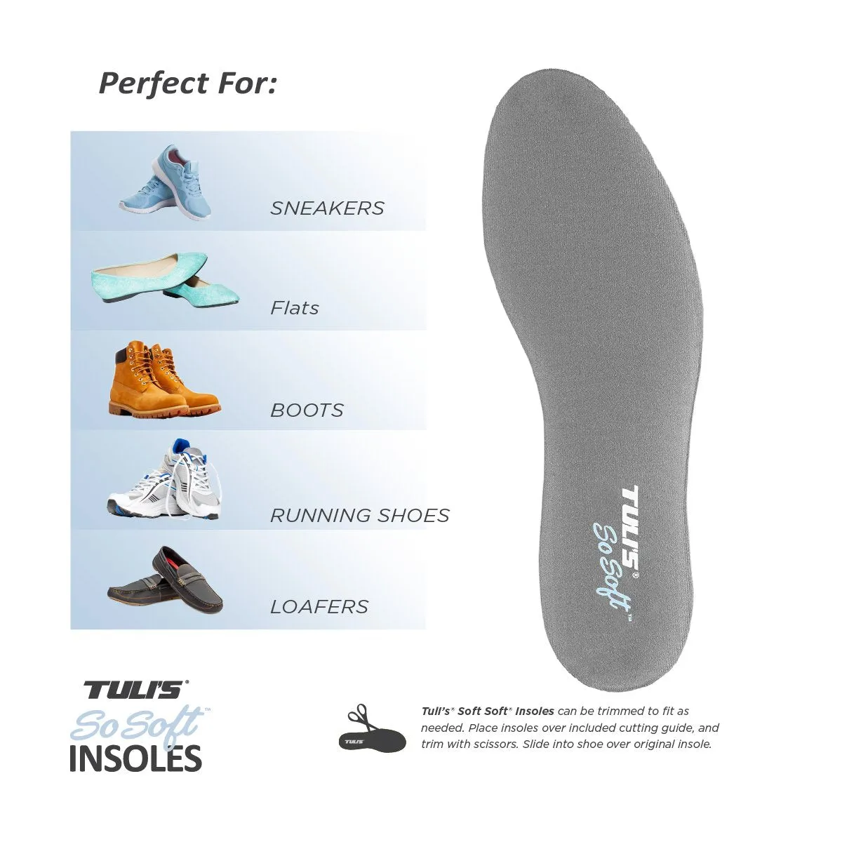 TULI'S SO SOFT INSOLES - FULL FOOT CUSHION - OSFA