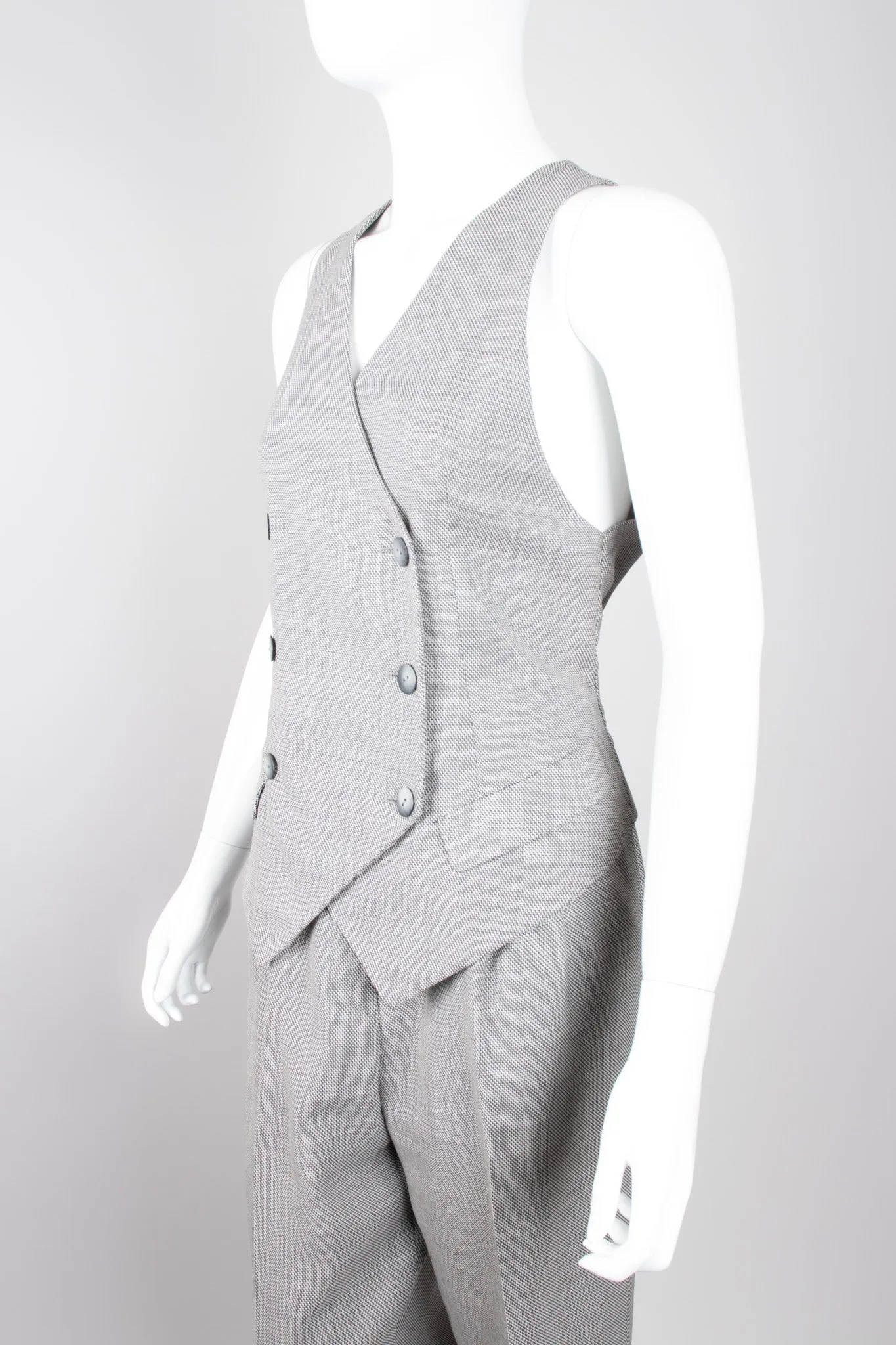 Tweed Vest & Pant Suit Set