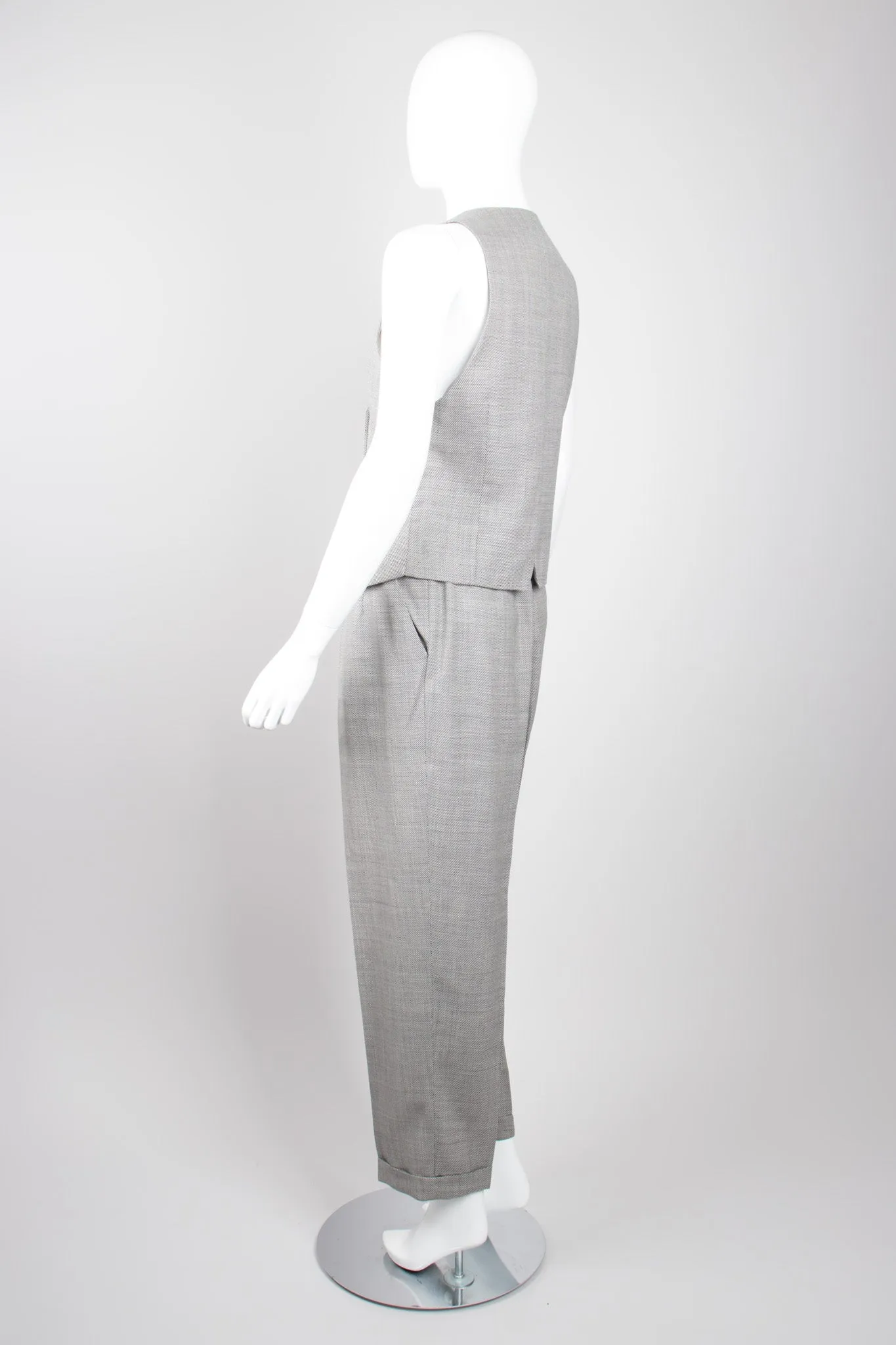 Tweed Vest & Pant Suit Set