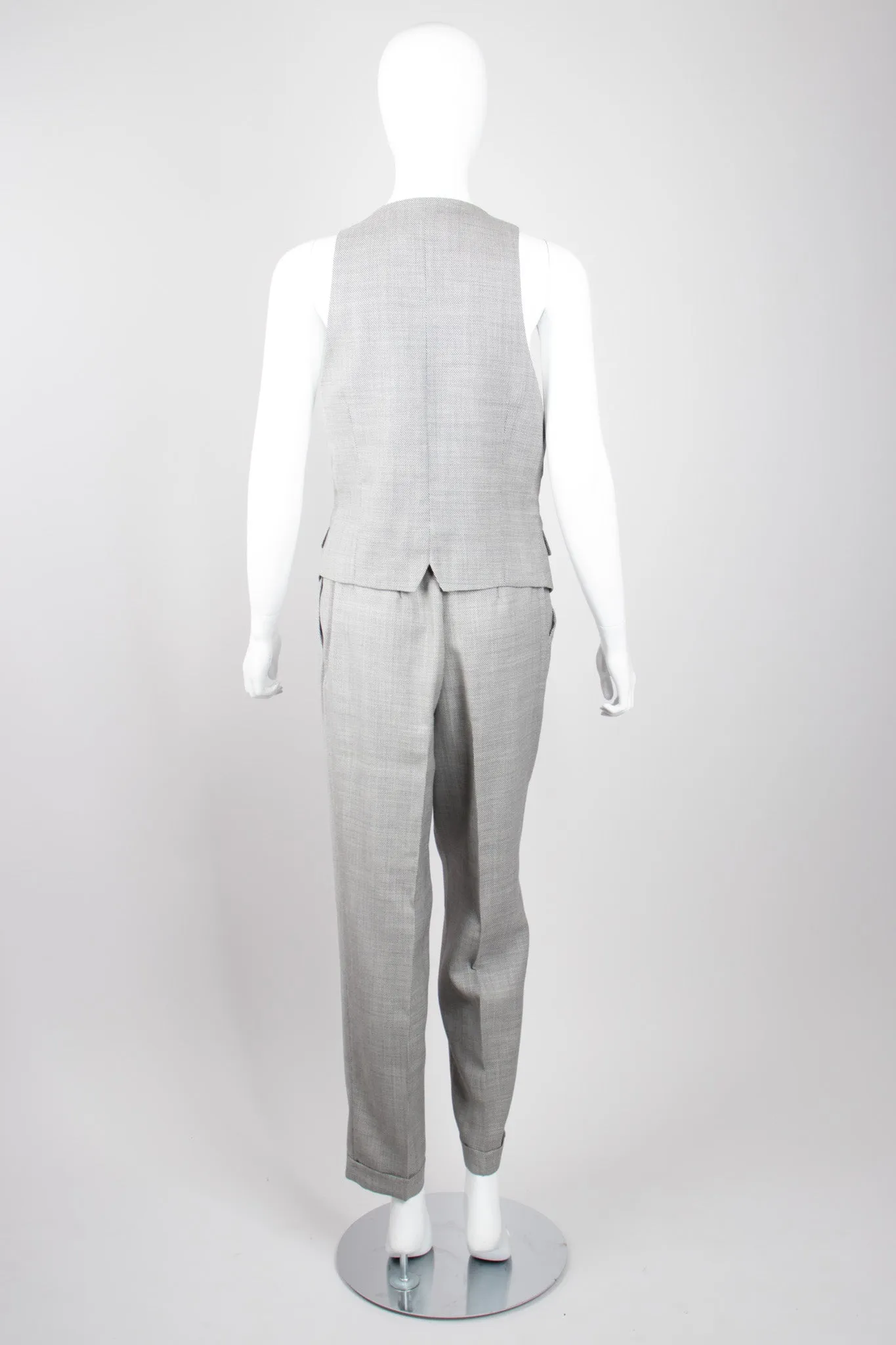 Tweed Vest & Pant Suit Set