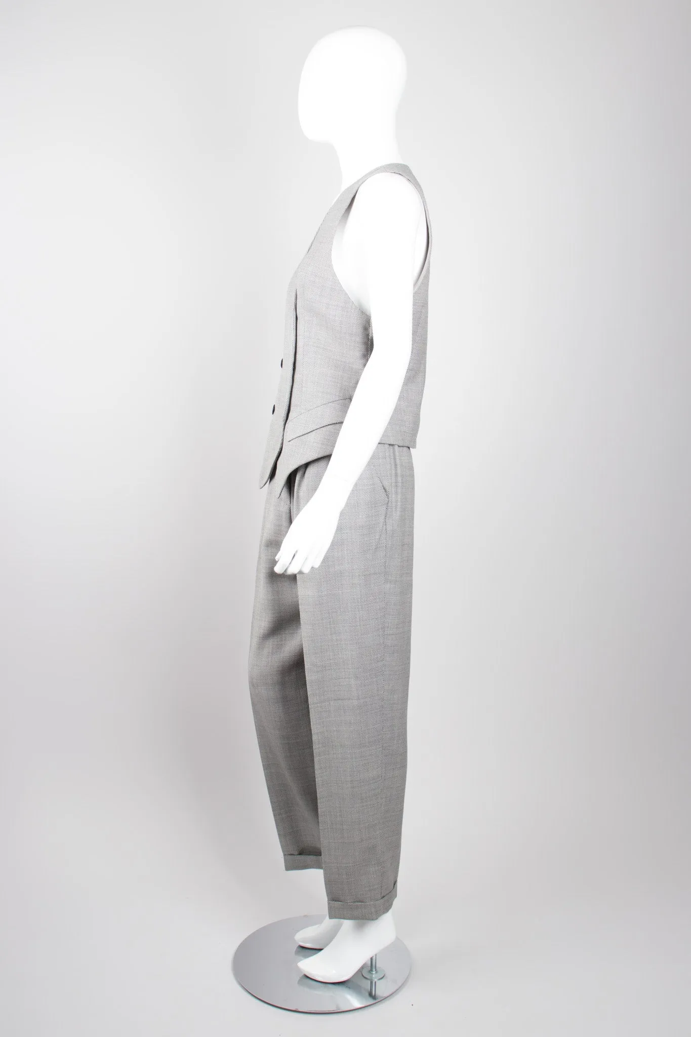 Tweed Vest & Pant Suit Set