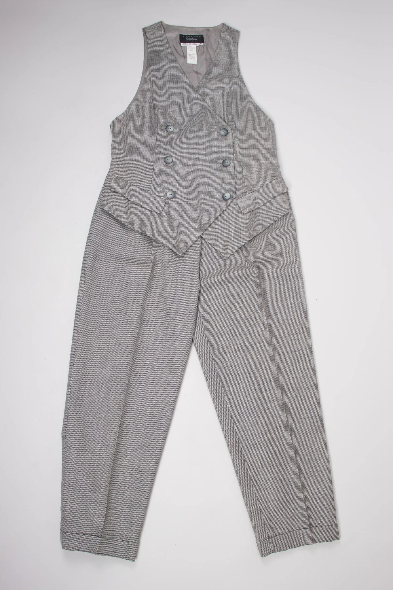 Tweed Vest & Pant Suit Set