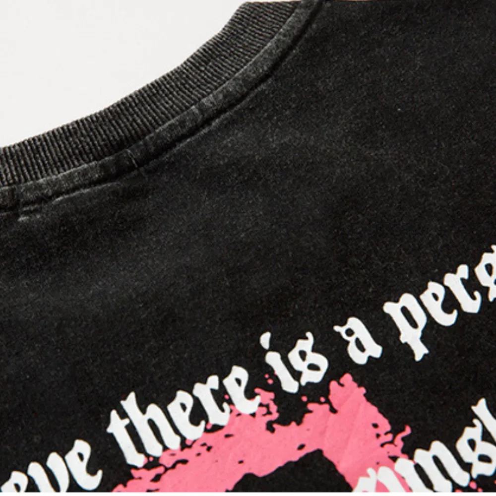 Vintage Cross Print Oversize T-shirt
