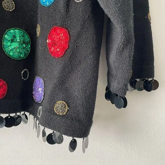 vintage jane’s closet beaded Embroidered cardigan size L