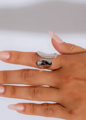 Waveform Band Ring Silver