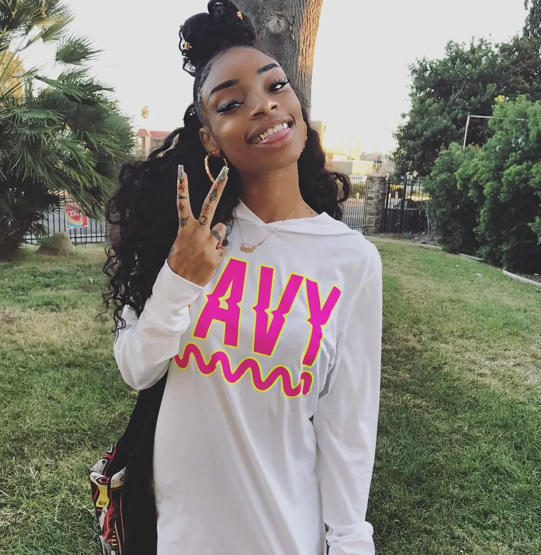 Wavy | White Jersey Long Sleeve Hoodie