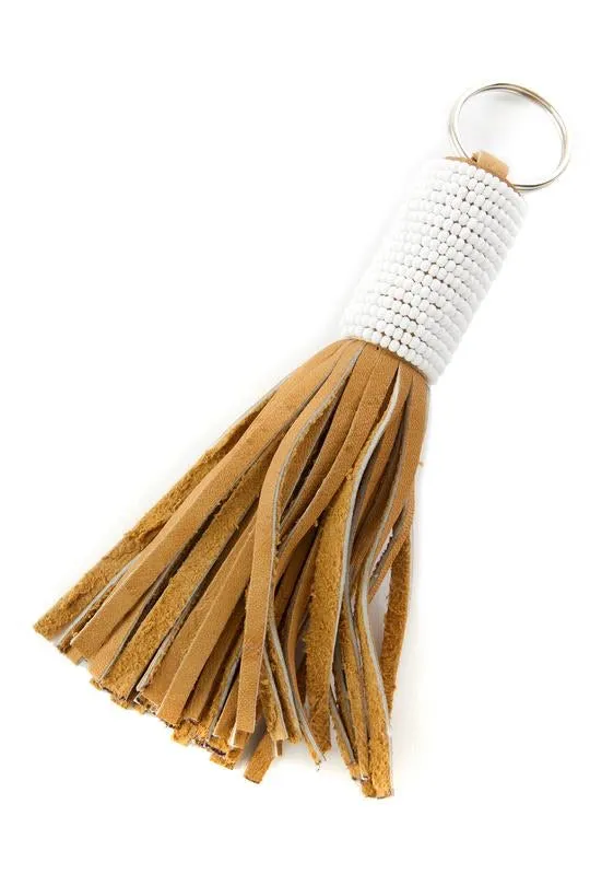 Wayfarer Beaded Tassel Keyring