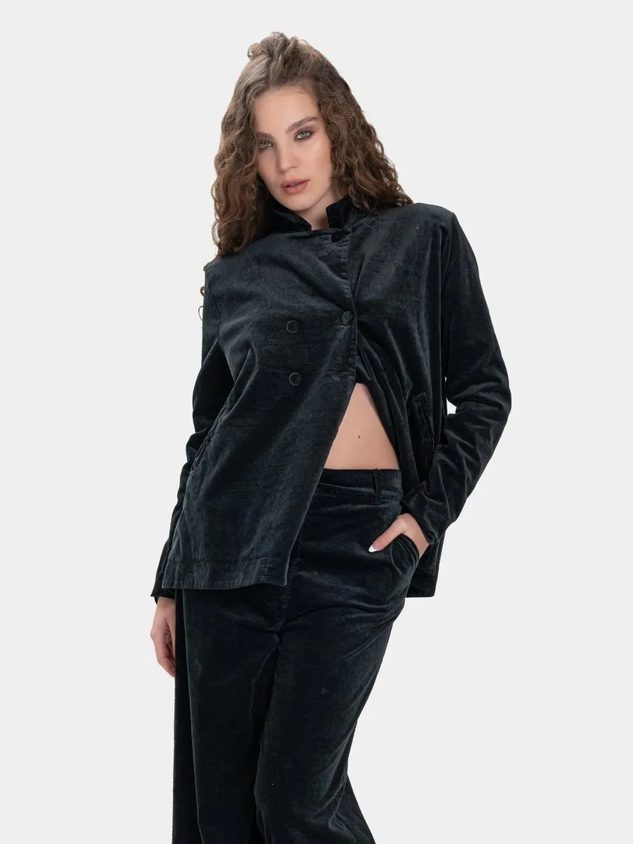 Welt Pocket Velvet Jacket
