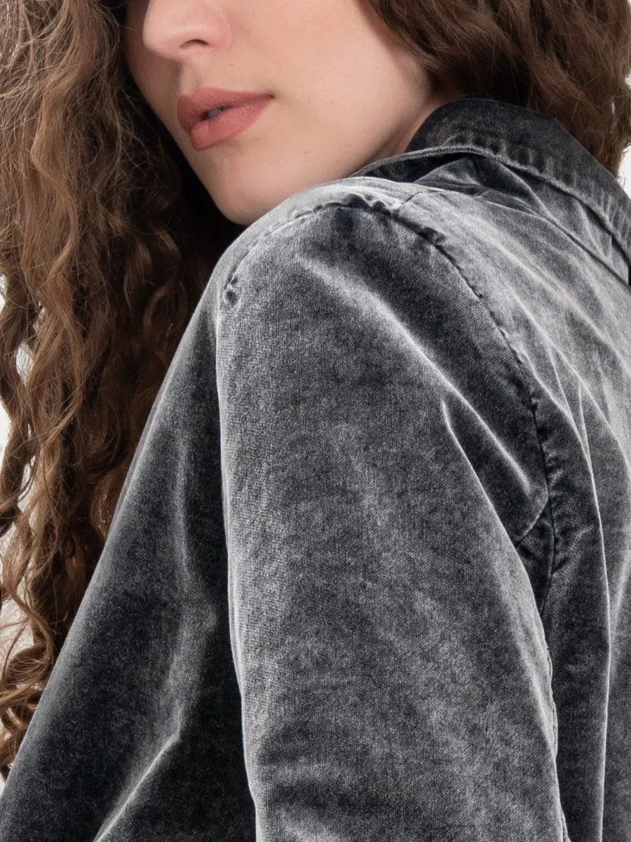 Welt Pocket Velvet Jacket