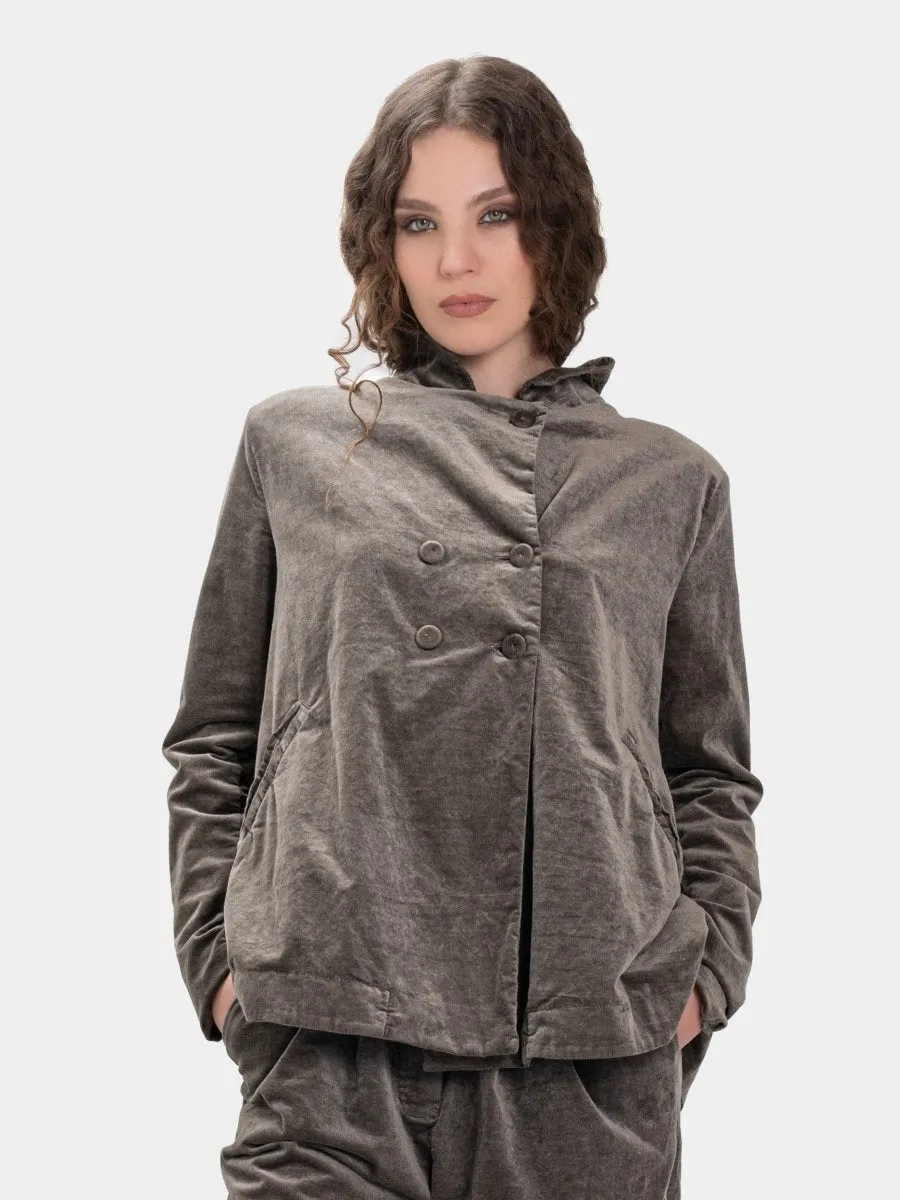 Welt Pocket Velvet Jacket