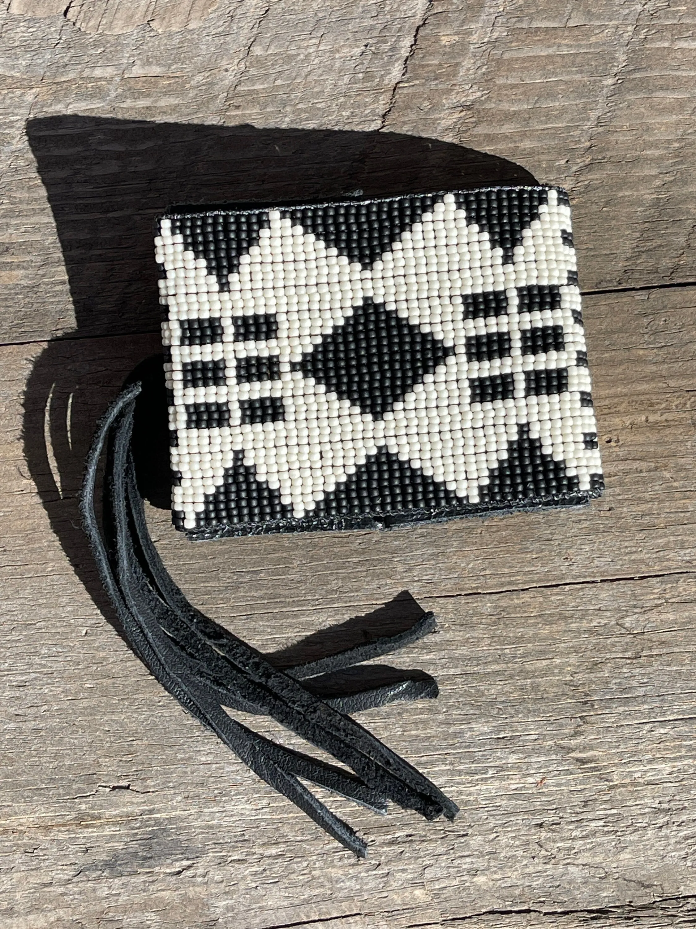 Western Beaded Leather Cuff
