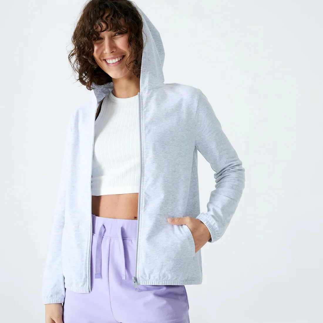 Women's Fitness Zip-Up Sweatshirt 100