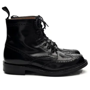 Women's 'Olivia' Black Leather Boots Brogues UK 6 D