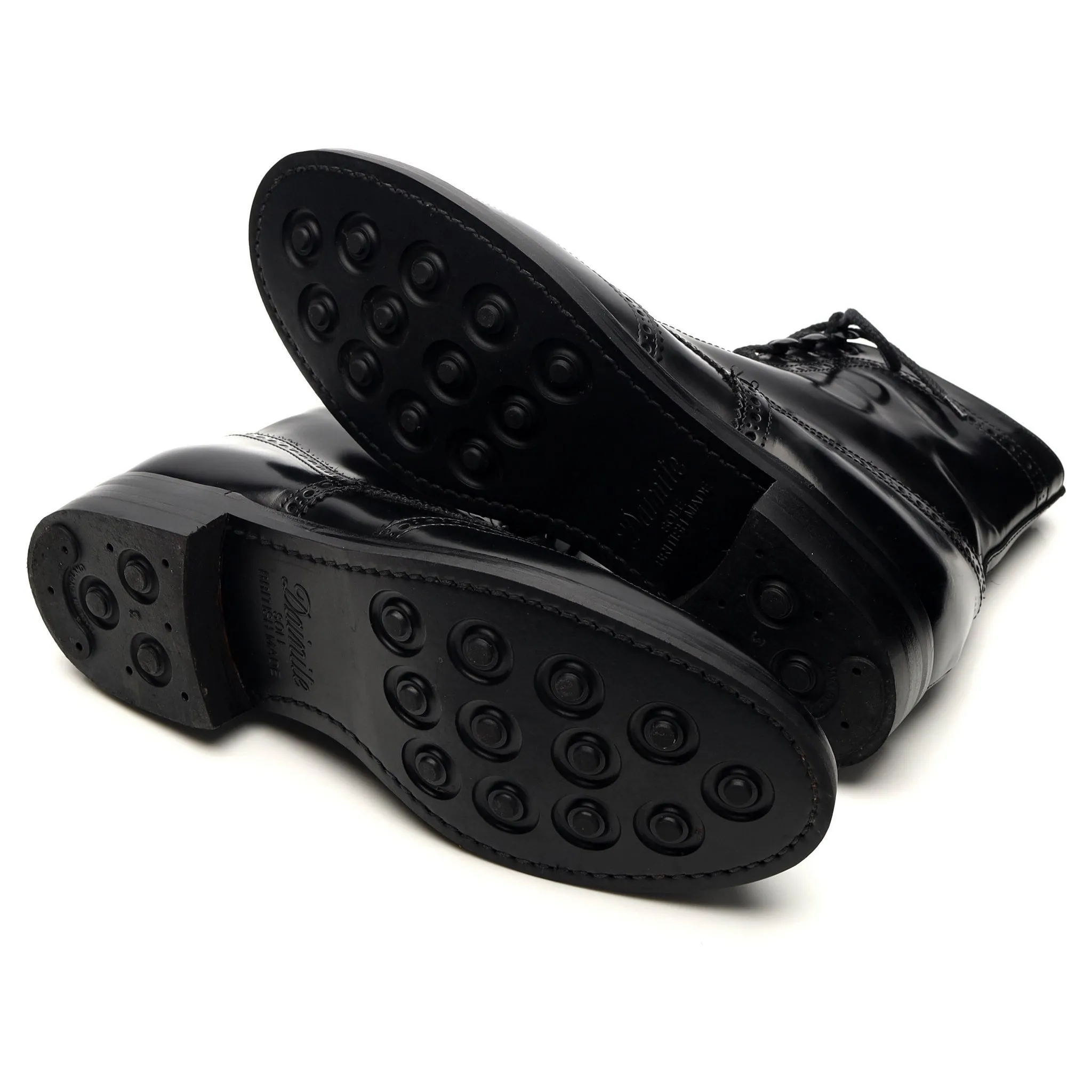 Women's 'Olivia' Black Leather Boots Brogues UK 6 D