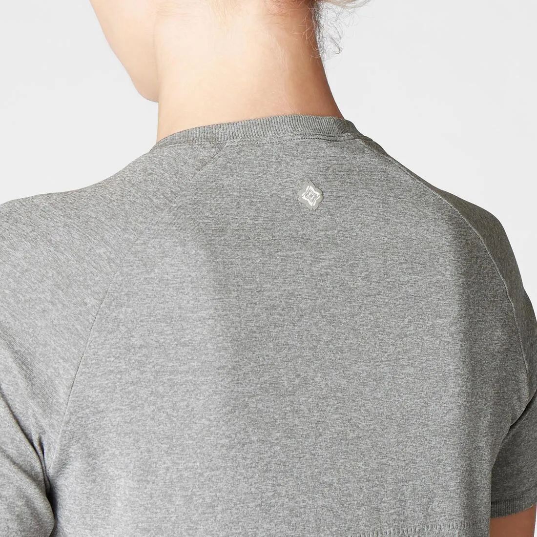 Women's Seamless Dynamic Yoga T-Shirt - Mottled Grey