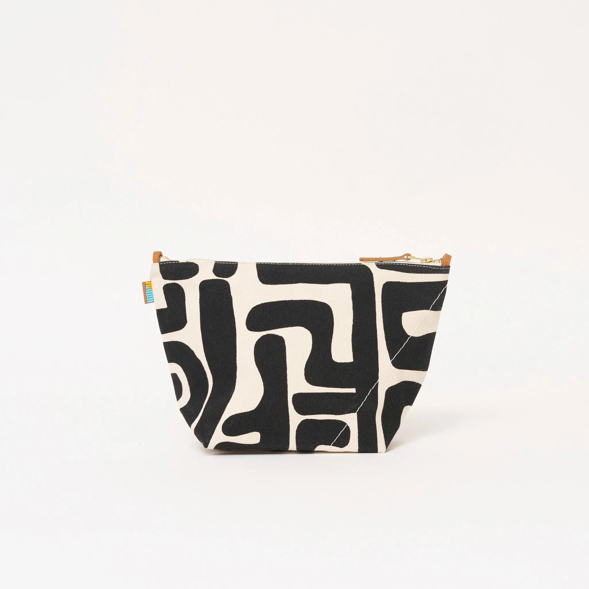XLarge Convertible Pouch - Kuba with Summer Pink Beaded Heart