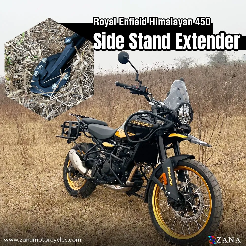 ZANA-SIDE STAND EXTENDE ALUMINIUM & STAINLESS STEEL FOR HIMALAYAN 450