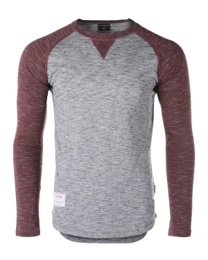 ZIMEGO Men Athletic Fit Baseball Retro Contrast Long Sleeve Raglan T-Shirt